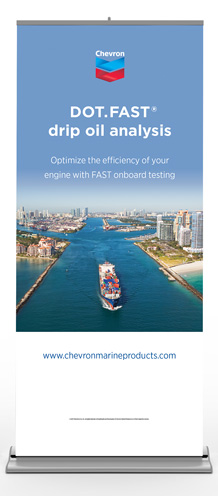 Chevron DOT.FAST Product Launch Standing Banner